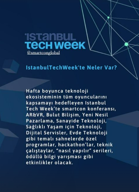 İstanbul Tech Week'de 6 sahnede bir araya gelinecek